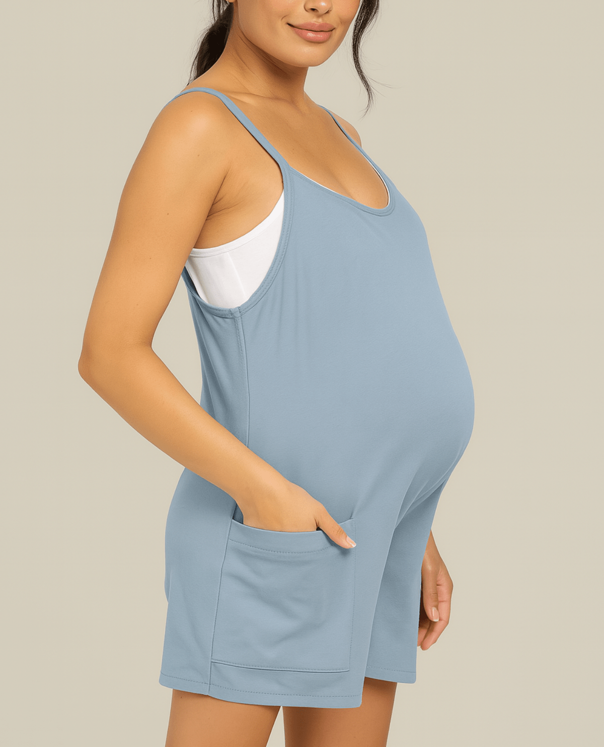 Oversized Jumpsuit Shorts - Maternity & Postpartum - Lunettaco