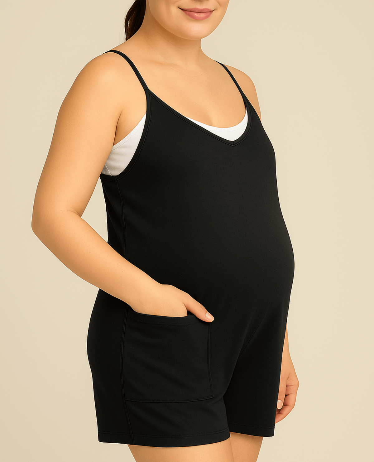 Oversized Jumpsuit Shorts - Maternity & Postpartum - Lunettaco