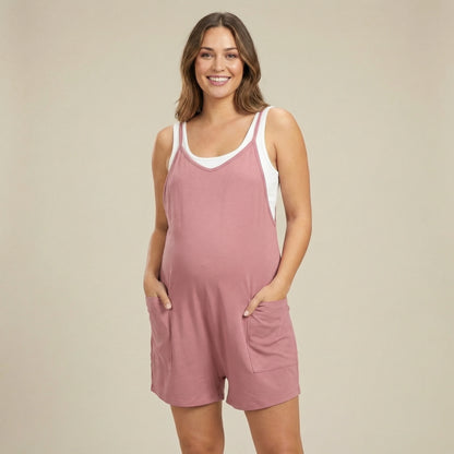 Oversized Jumpsuit Shorts - Maternity & Postpartum