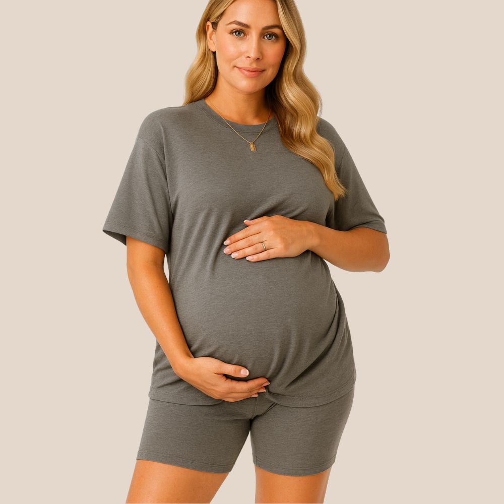 Maternity Comfort Tee & Shorts Two-Piece - Lunettaco