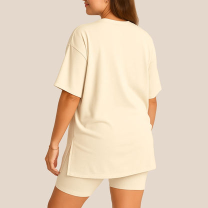 Maternity Comfort Tee & Shorts Two-Piece - Lunettaco