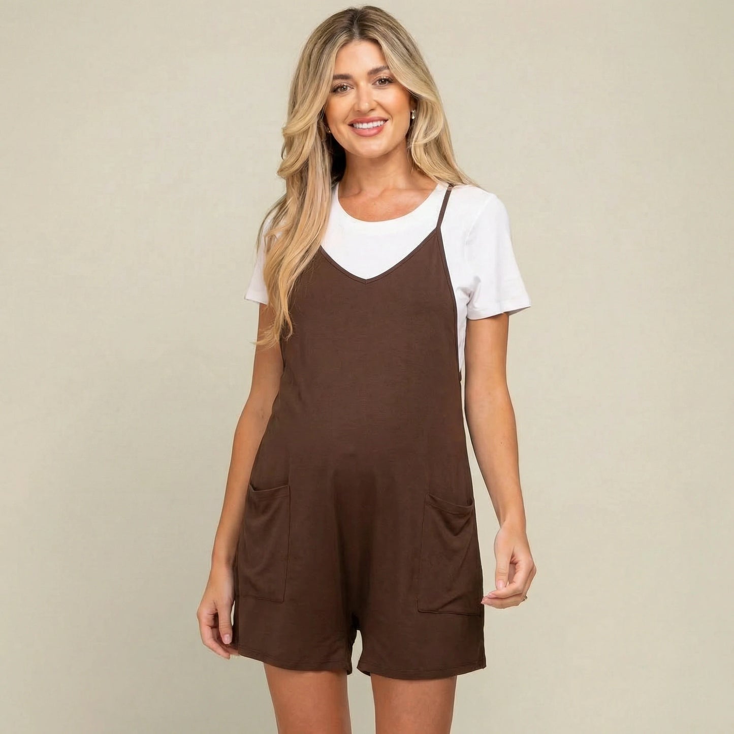 Oversized Jumpsuit Shorts - Maternity & Postpartum