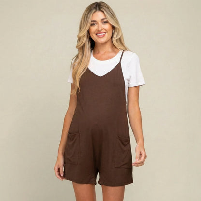 Oversized Jumpsuit Shorts - Maternity & Postpartum
