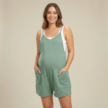 Oversized Jumpsuit Shorts - Maternity & Postpartum
